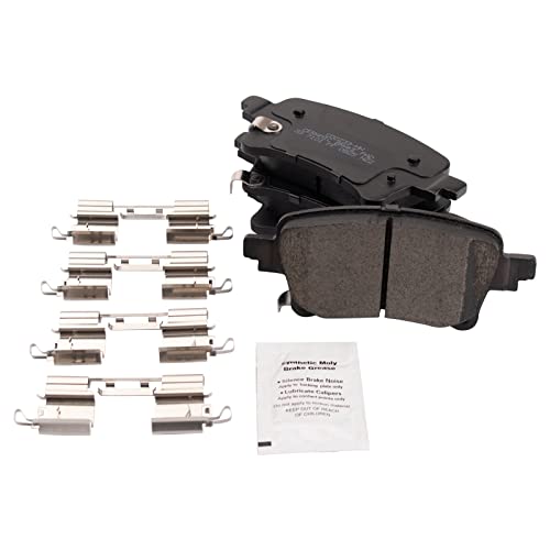 Image of TRQ Rear Brake Pad and Rotor Set Ceramic Compatible with 2020-2023 Jeep Gladiator 2021-2022 Wrangler