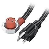120V Block Heater Cord for Heavy Duty Immersion Heaters and Engine Block Heaters 6-feet 16AWG, Compatible with...