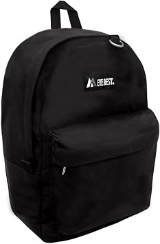 Everest Luggage Classic Backpack, Black, Large