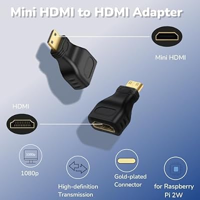 RasTech Raspberry Pi Zero 2W Kit with Pin Header, Aluminum Heatsink, Micro USB OTG Cable, Mini HDMI-HDMI Adapter (with Quad-core CPU,Bluetooth 4.2,BLE,onboard Antenna etc.)