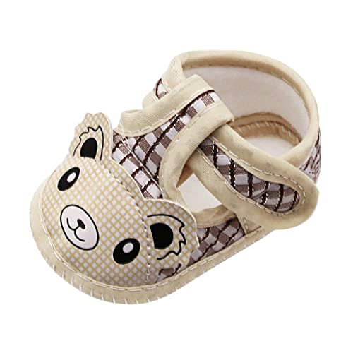 Neugeborenes Baby Mädchen Cartoon Prewalker Sandalen mit weicher Sohle Einzelne Schuhe Kinderschuhe 24 Mädchen (Beige, 11)