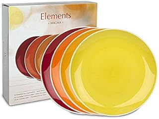 Waechtersbach 4pc Gift Box Dinner Plates - Elements - Magma