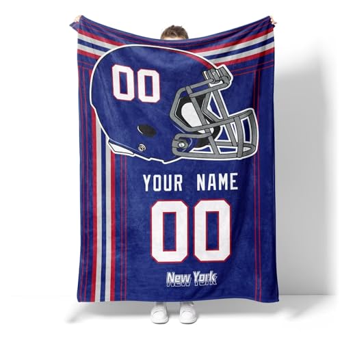 ANTKING New York Blanket Gifts for Men Women Boy Throw Blanket Custom Name and Number