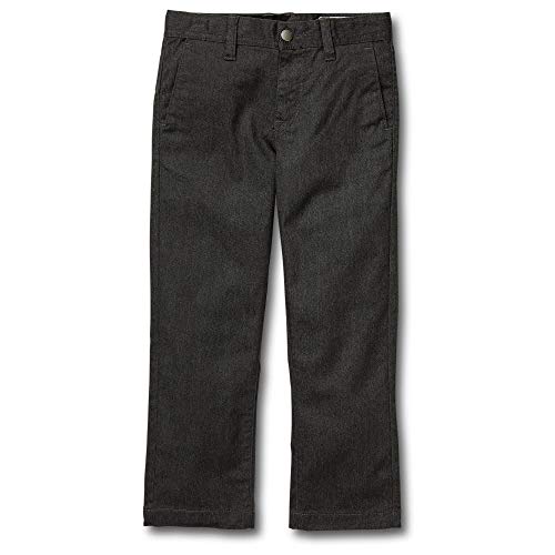 Volcom Boys' Frickin Modern Stretch Chino Pant (Big Boys & Little Boys Sizes), 3T, Charcoal Heathe