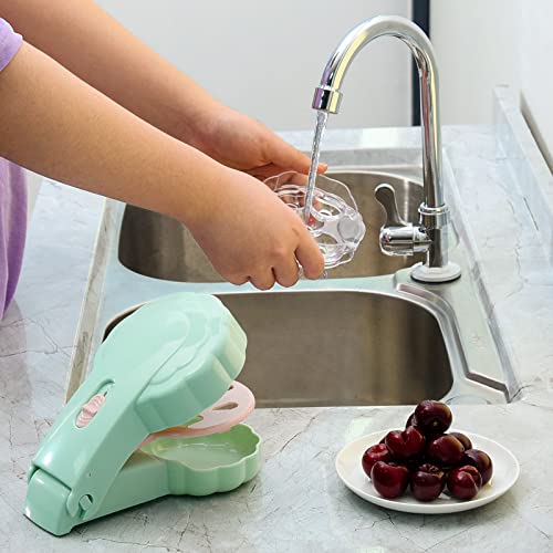 Chillyfar Cherry Pitter, 6 Cherries Seed Remover, Portable Cherry Core Remover, Kitchen Gadget For Removing 6 Cherries At Once(Light Green) #TOP6