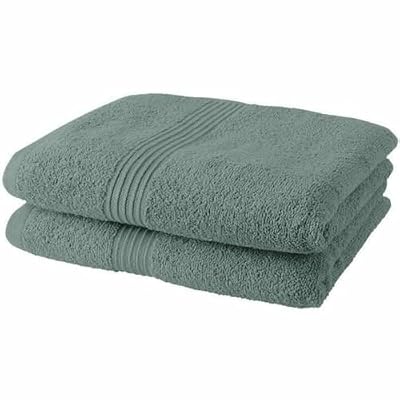 Today Lot de 2 Serviettes de Toilette 50x90 cm 100% Coton - Celadon