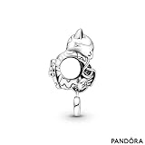 Pandora Kobiety Moments Kotek I Kłębek Wełny Zawieszka, Srebrny, 18.8 mm