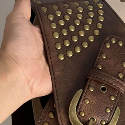 Women Vintage Y2k Belt for Jeans Wide Dancers Costume Belt For Wrap Chunky Waistband for 80s Retro Dresses4