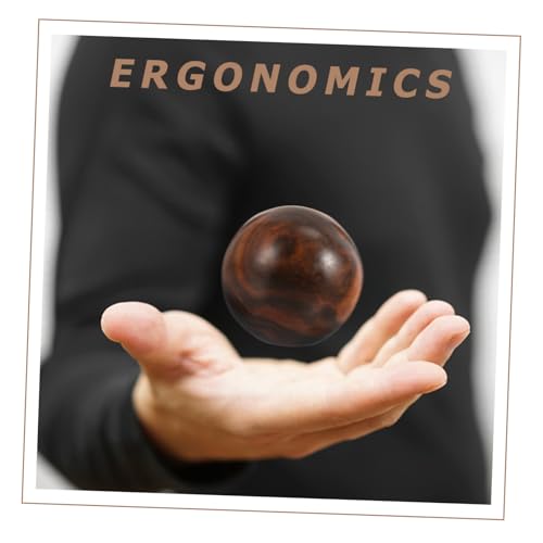 FRCOLOR 2pcs Fitness Golfer Spins The Ball Chinese Balls Hand Exercise Wooden Stress Relieve Ball Wooden Massage