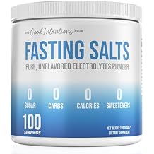 Fasting Electrolytes - Unflavored Electrolyte Powder - 100 Servings - Fasting Salts - Fasting Supplement - Electrolytes for Fasting
