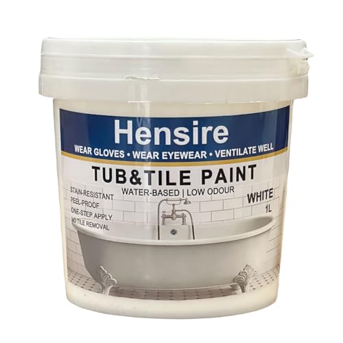 Hensire Water-Based Tub and Tile Paint 35oz, Low Odor Bathtub