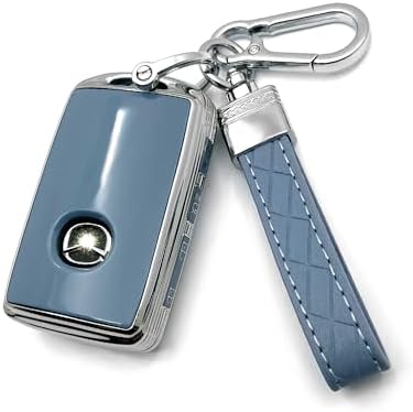 Key Shells - HAOYOUMEI Advanced soft TPU Key Cover is compatible with Mazda 3 Hatchback CX-5, CX-9, 2020-2024 Mazda 3, 6, CX-30, CX-50, CX-70, CX-90 Key (Blue Set)