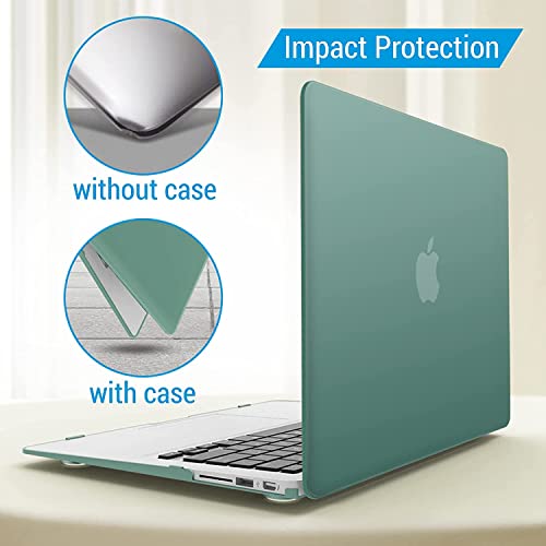 IBENZER Compatible with Old Version MacBook Air 13 Inch Case (2010-2017 Release). Models: A1466 / A1369, Plastic Hard Shell Case with Keyboard Cover for Mac Air 13, Midnight Green, A13MTGN+1 by IBENZER - Image 8