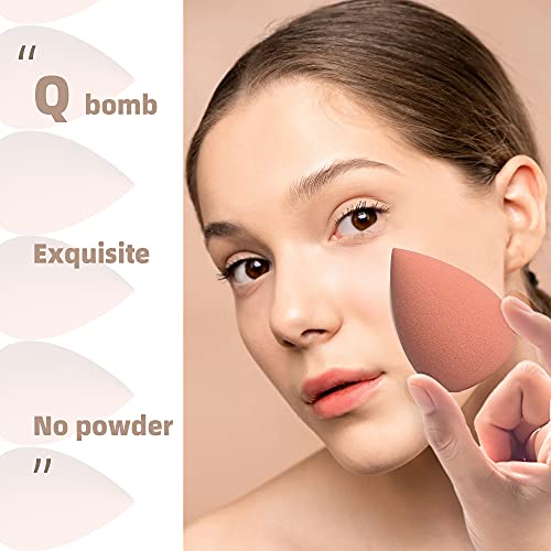 Costica Makeup Sponge Set Blender, Beauty Sponge Makeup Blender Flawless For Liquid - Multi Colored 4 Pcs Rose Series #TOP3