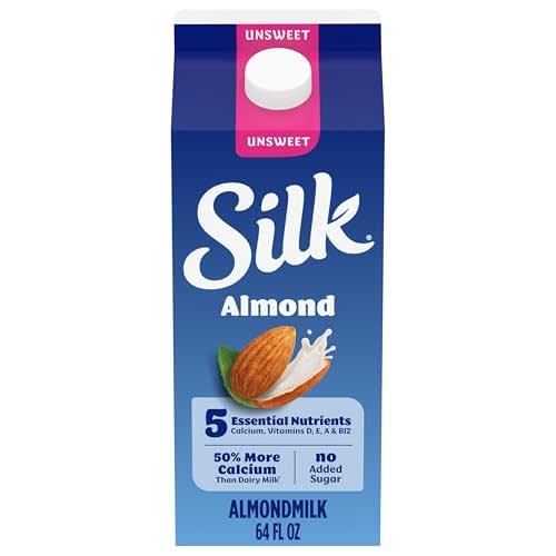 Silk Almond Milk, Unsweet, Dairy Free, Gluten Free, Seriously Creamy