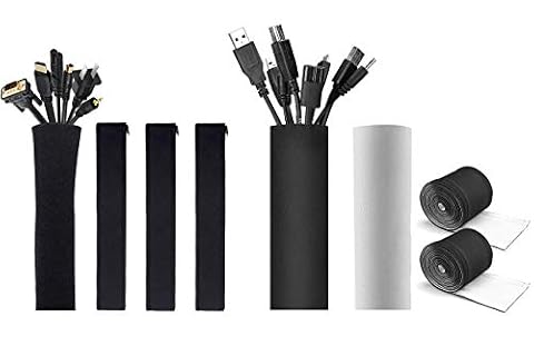 ProCase JOTO [4 Pack] 19-20 Inch Black Flexible Cable Management Sleeve Bundle with [2 Pack] 130"… — $31.02 (20% off)
