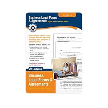 Misc. Adams Business Legal Forms and Agreements on CD (SS4323) Book