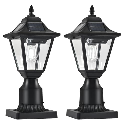 Luces solares para poste exterior con base de montaje e iluminación impermeable de 6000K