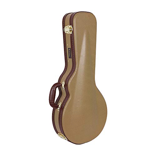 Image of Crossrock Deluxe Wood Hard Case for F-style Mandolin, Tweed(CRW600MFTW)