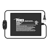 iPower 6 by 8-Inch 8 Watts Reptile Heating Mat with Temperature Controller Under Tank Warmer Terrarium Heat Pad for Reptiles and Amphibians, Black