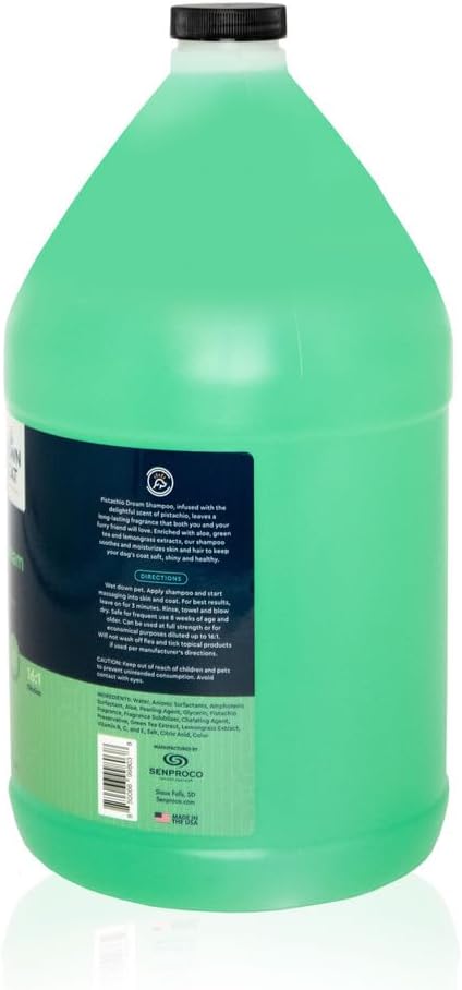 Crown Coat Pistachio Dream Soothing Dog Shampoo, 1 Gallon - New Long Lasting Fragrance Technology, Professional Grooming Grade, Naturally Derived Ingredients, Soothes and Moisturizes Dry Itchy Skin