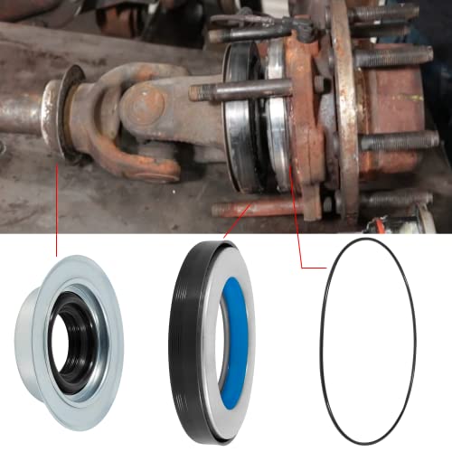 Front Axle Knuckle Vaccum Shaft Seal & Outer Tube Seals Kit Set Fit For Ford 2005-2019 F250 F350 F450 F550 Super Duty Dana Super 60 Replace #2023068#2014835#54983 by LAIKOU - Used condition - Image 2