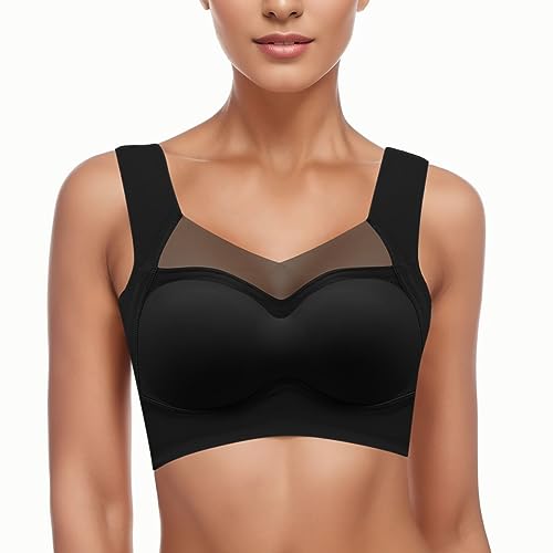 Everyday Bras for Women No Underwire Seamless Full Coverage Wireless Non-Padded Posture Correcting Bra