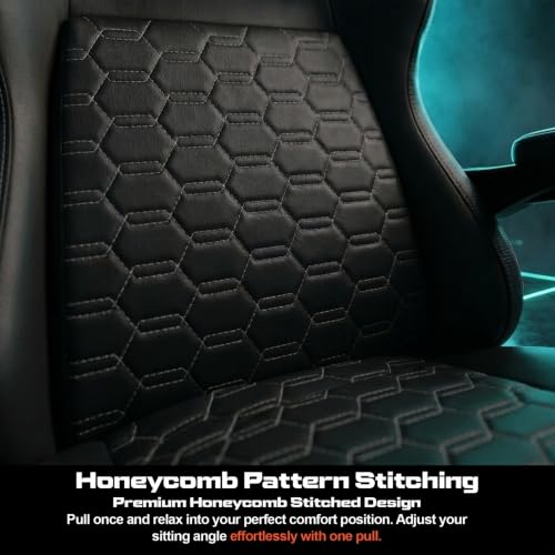 Image of DROGO Pulse Ergonomic Gaming Chair | High Back Office Computer Chair with Premium PU Leather, Adjustable Height & Linkage Armrest | Lumbar Support, 165 Recliner & Footrest | 1 Yr Warranty (Black)