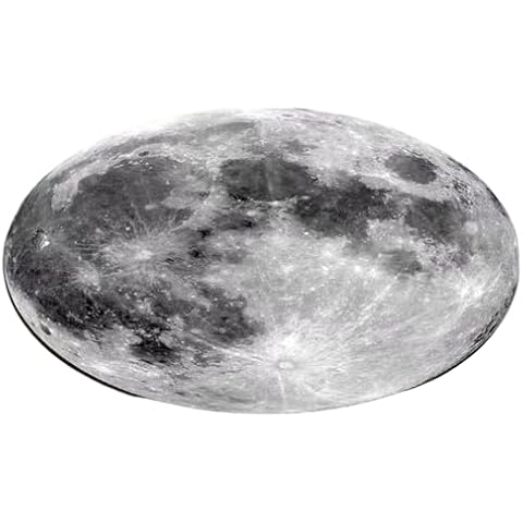 DUSTROCK Galaxy Moon Area Rug Mat - Planet Earth in Space Large Rugs Carpet for Home Decor Living Bedroom Dinning Room Indoor Non-Slip Area Rug Mat 31.5" X 31.5" Cover