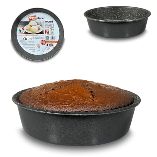 ARCA, Teglia Alta Diametro 26 cm per Forno, Antiaderente e Adatta alla Lavastoviglie, Ideale per Torte e Altre Ricette, in Alluminio, Made in Italy