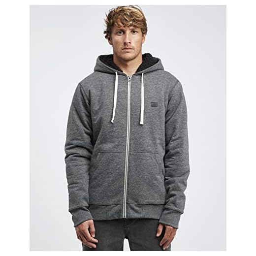 BILLABONG All Day Sherpa Zip Sudadera, Negro (Black 19), One Size (Tamaño del Fabricante: XS) para Hombre