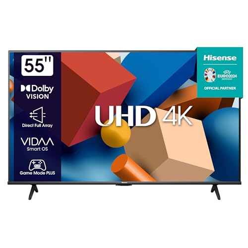 Hisense TV 55A6K - UHD 4K, Smart TV de 55 Pulgadas, Dolby Vision, Modo juego Plus, DTS Virtual X, control por voz televisor (2023)