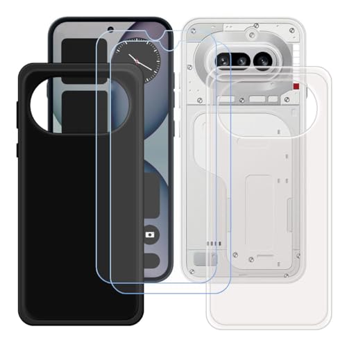CongJiaLingXi�P�[�X �K�p���� Nothing Phone 4a (6.78") + [2��]�����K���X�X�N���[���ی�t�B���� �A���� + ���ȃ\�t�g�V���R���P�[�X�ی�TPU�J�o�[�̃P�[�X�J�o�[