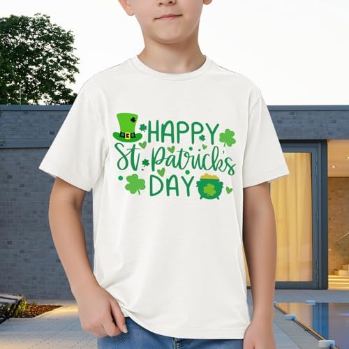 Happy St Patricks Day Shirt Kids– Shamrock Shirts Boys Girls Toddler Funny St Paddys Day Tee Green Holiday Tops - 1