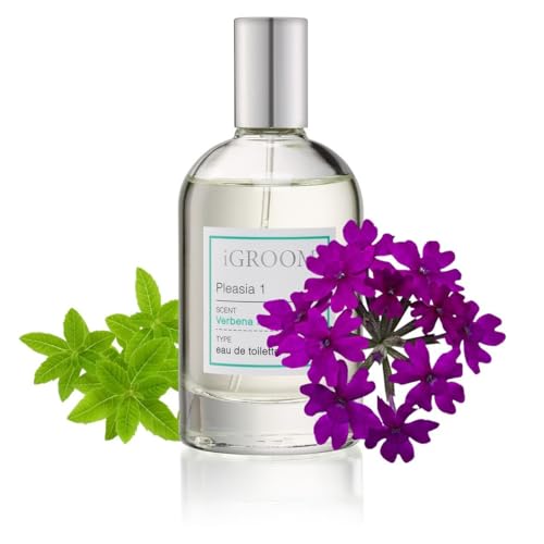 iGroom Pet Perfume Pleasia 1, Luxury Pet Beauty Care, Verbena Scent, Long Lasting, Made in USA, 100 ml