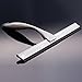 Bathroom Shower Squeegee Chrome Plated Stainless Steel with Matching Suction Cup Hook by HASKO Accessories