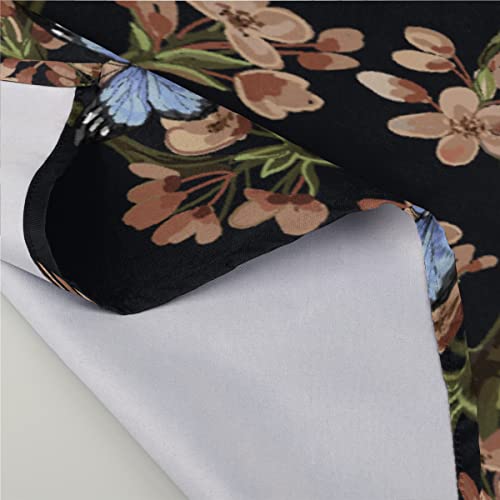 Japanese Cherry Butterfly Cloth Napkins Set Of 6 Soft Reusable Washable Polyester Dinner Napkin Perfect For Family Dinners Weddings Cocktail Home Decorative 20 X 20 Inch #TOP2