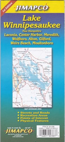 Lake Winnipesaukee New Hampshire Folding Map
