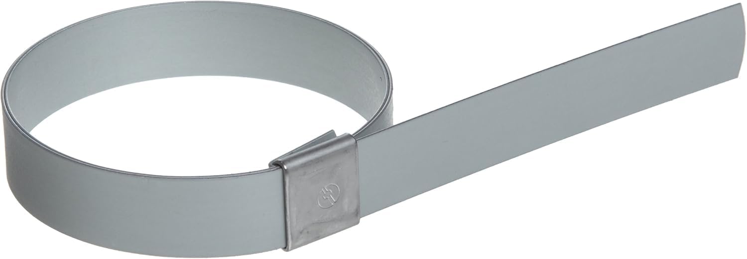 BAND-IT CP1099 5/8" Wide x 0.025" Thick 2-1/2" Diameter, Galvanized Carbon Steel Center Punch Clamp (50 Per Box)