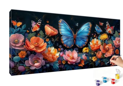 Pintar por números adultos mariposa lienzo grande 80x160cm para relajarse pintando en casa