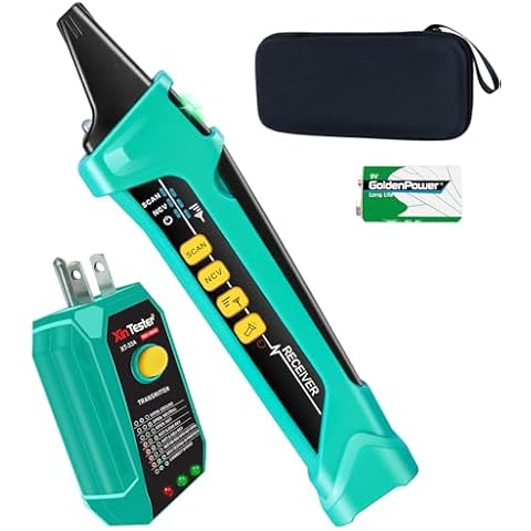 Xin Tester Digital AC Circuit Breaker Finder Tool with Integrated GFCI Outlet Tester, 90-120V NCV Electrical Circuit Tracer Automatically Scan Voltage Detector Electrician Tool XT-33A Cover
