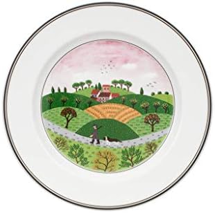 Villeroy & Boch Design Naif Hamlet, Premium Porcelain, White/Colourful, Soup Plate 21 cm