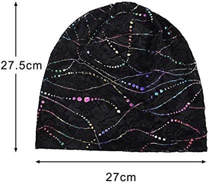 kuou Women's Chemo Turban Beanie Floral Lace Soft Slouchy Headwear Head Wraps Headwrap Chemotherapy & Hair Loss Hat, Multicoloured, One Size