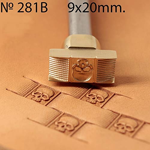 DandS ltd Leather Stamp Tool, Skull, Professional Steel Craft Tool for Leatherworking, Embossing, Carving & Stamping Leather Projects, Belts & DIY Projects, Compatible with Mallet #281B