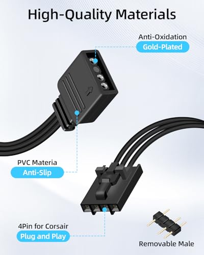 Adaptador GELRHONR 4 Pin a 3 Pin ARGB, pack de 2 miniatura 6