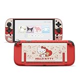 Kuitmor スイッチ2カバー スイッチ2025 スイッチ PC製 joy con 保護カバー 分体式 全面保護 薄型 傷防止 汚れ防止 対応耐衝撃 取り外し簡単 可愛い プレゼント 楽しい仲間たち (レッド)