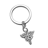 DPT Doctor of Physical Therapy Gifts Medical Caduceus Keychain Physical Therapist Jewelry for Graduation Brithday Christmas