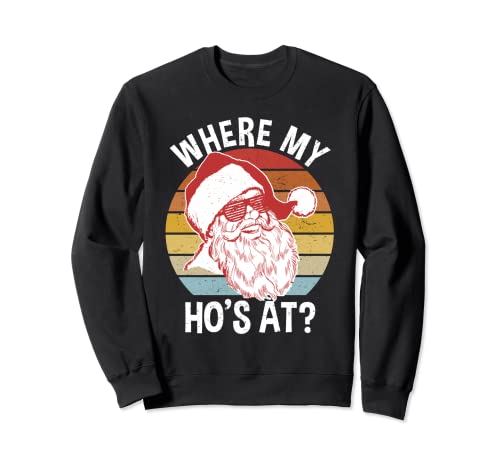 Vintage Hipster Funny Santa Shirt | ¿Dónde está mi Ho? Sudadera