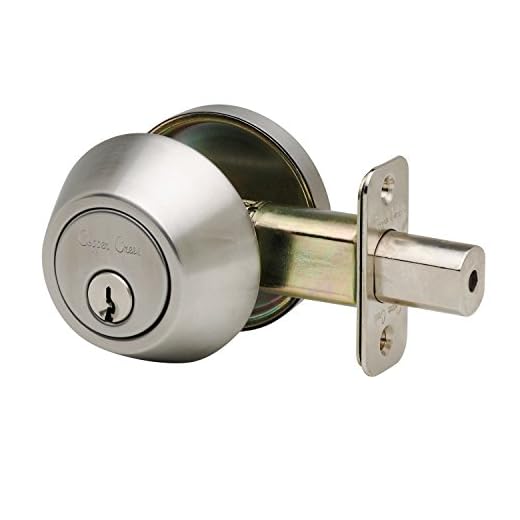 Copper Creek DB2410SS Single Cylinder Deadbolt, Standard Size, Satin Stainless