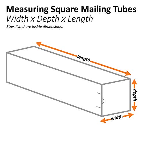 Ship Now Supply Snm2225 Square Mailing Tubes, 2" X 2" X 25", Oyster White (Pack Of 50) #TOP1